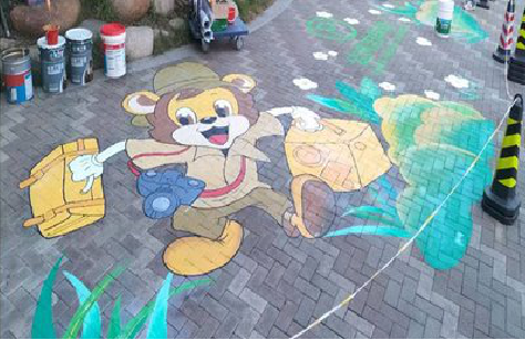 砚山夏季画地面彩绘会遇到的问题