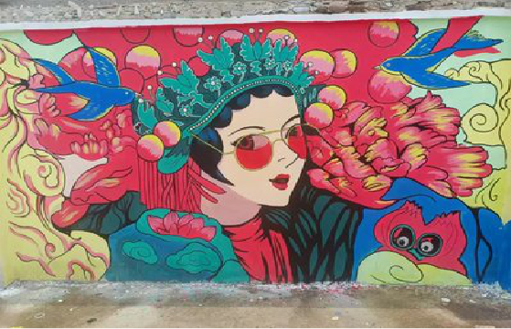 砚山墙体彩绘-网红墙