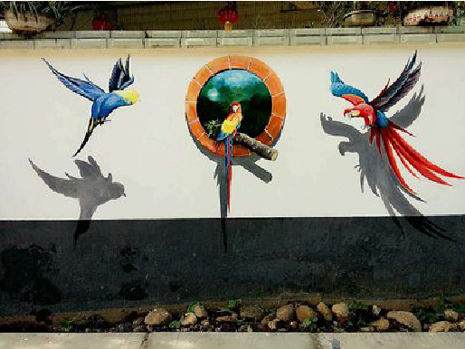 砚山视觉错位-3D墙绘设计