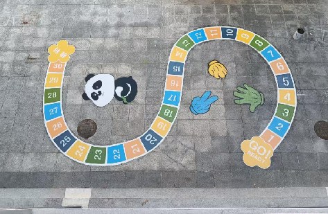 砚山地面游戏彩绘