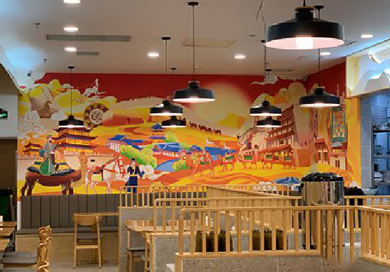 砚山商业空间彩绘介绍。