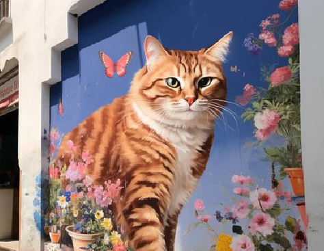 砚山自己绘制有个性的手绘墙