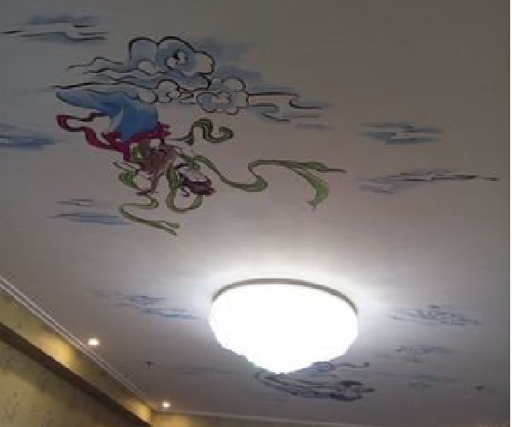 砚山如何快速绘制天花板上的手绘墙?