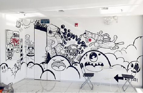 砚山手绘墙并非传统涂鸦。